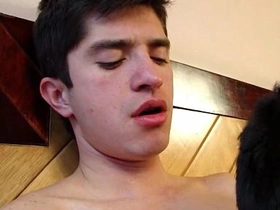 Young and straight Latino guys having fun with bareback sex