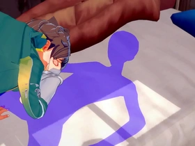 KonoSuba Yaoi: Kazumas hardcore scene with a mix of blowjob, anal, and creampie - Japanese Asian manga anime porn game gay