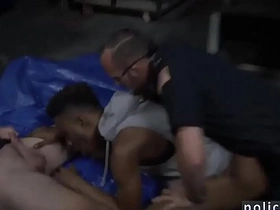 Young Asian and Black cops in gay porn movie
