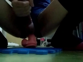 Anal scenes with a solo boy in a crossdresser roleplay