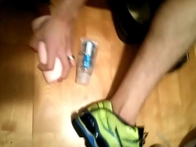 Big dick cock jerk off with new toy R20