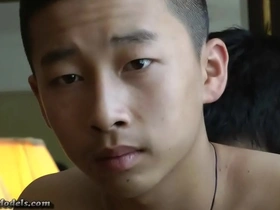 Straight Chinese men with big cocks giving hand jobs