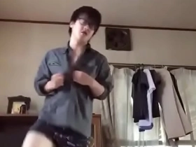 Japanese gay boy goes crazy in porn video