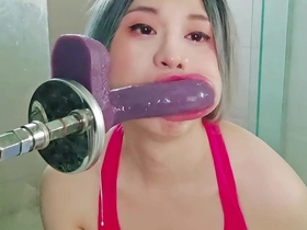 Twink CD's first solo experience on a sex machine