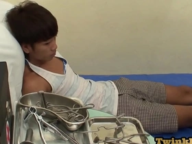 Young Asian man has unprotected sex with doctor in ambulance