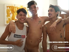 Behind the scenes of a steamy bareback encounter with Brazilian studs