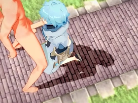 Genshin Impact Yaoi: Tartaglia and Chongyun in a wild sex scene